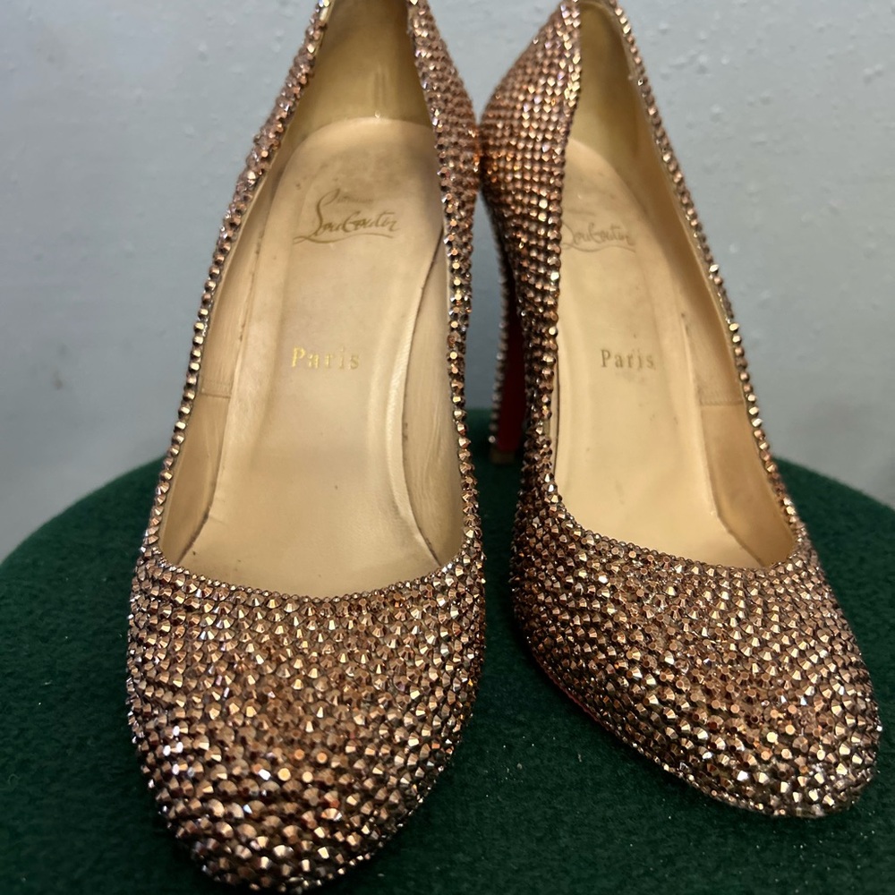 Christian Louboutin Sparkling Gold Women's Heels